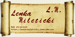 Lenka Mileticki vizit kartica